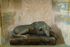 Dog sculpture in Erskine suite